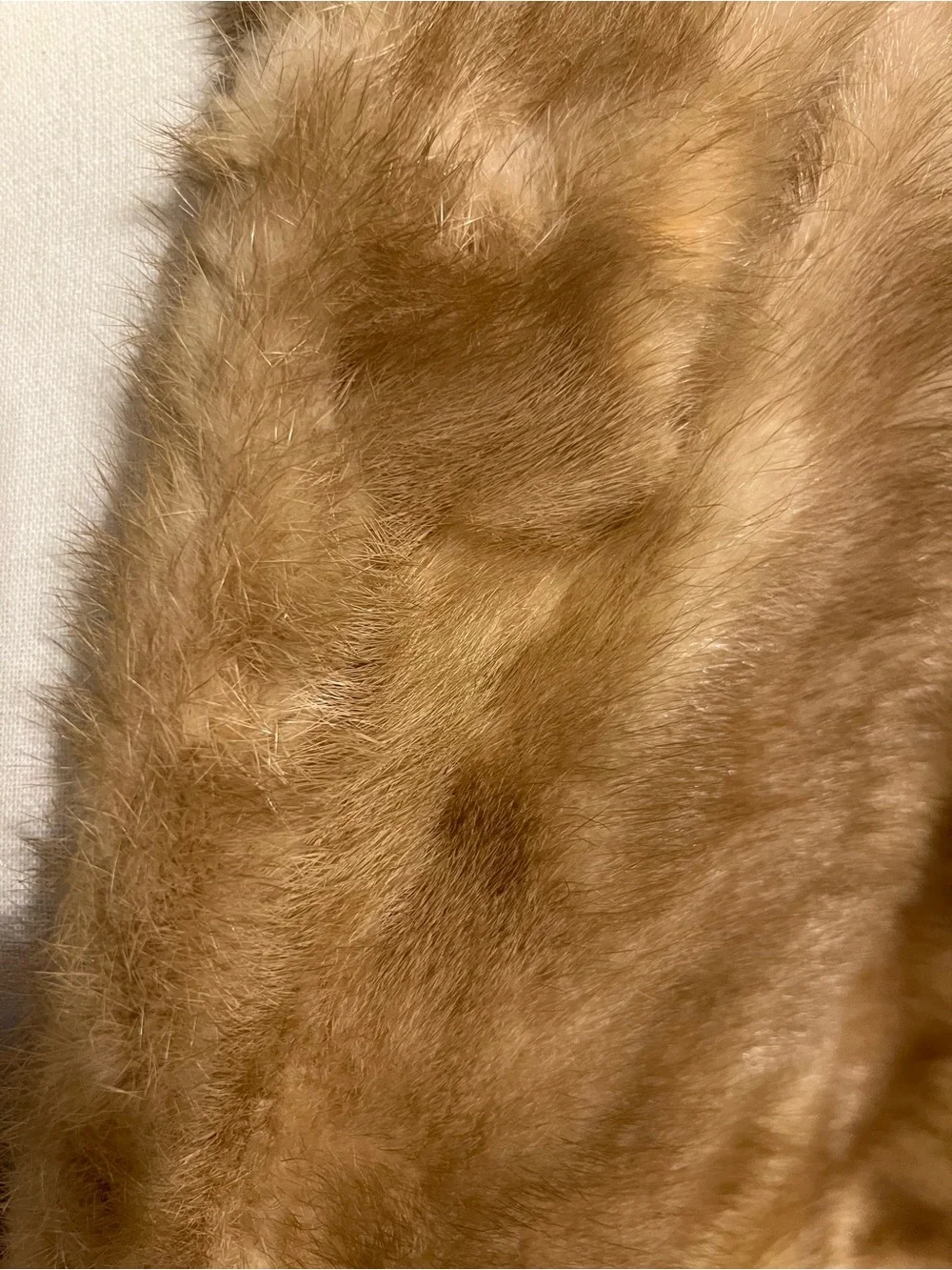 Vintage Luxurious Faux Fur Tan Shoulder Wrap